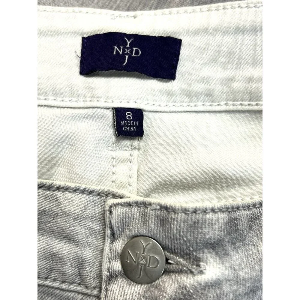 NYDJ‎ Women's Ankle Jeans Gray Wash Denim Lift Tuck Technology Slim Leg Size 8 - Picture 2 of 13